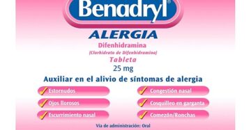 Benadryl 25 MG Caja 24 Tabletas
