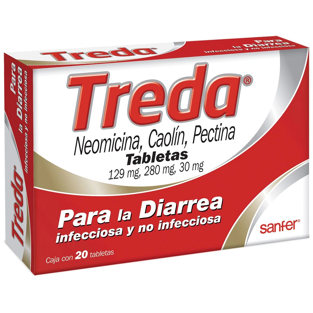 Treda 129 MG/280 MG/30 MG Caja 20 Tabletas