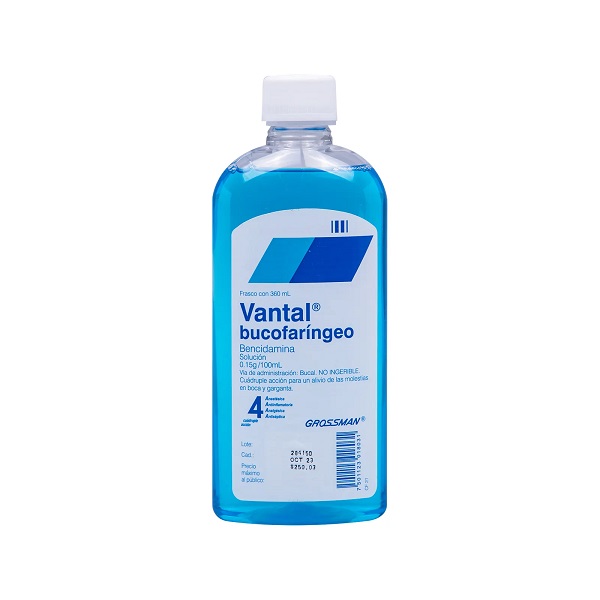 Vantal Bucofaríngeo 0.15 G Solución Frasco 360 ML