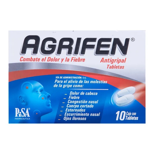 Agrifen Antigripal Caja 10 Tabletas