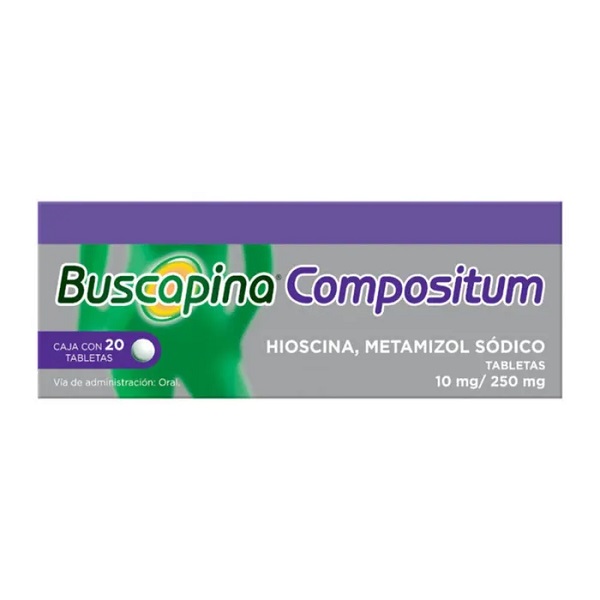 Buscapina Compositum 10 MG/250 MG Caja 20 Tabletas