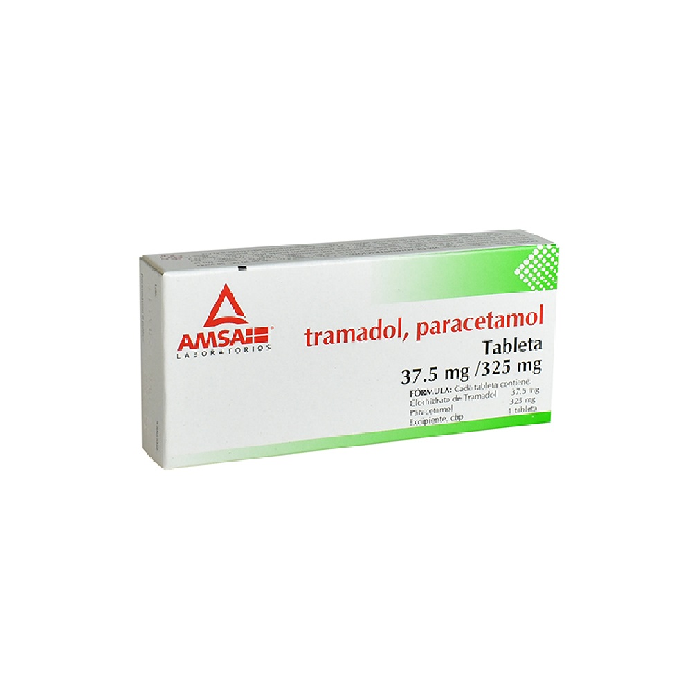 Tramadol 37.5 MG/Paracetamol 325 MG Caja 20 Tabletas