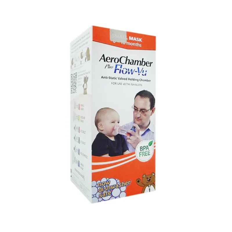 Aerochamber Plus Flow-Vu Cámara Espaciadora Antiestática 0 A18 Meses