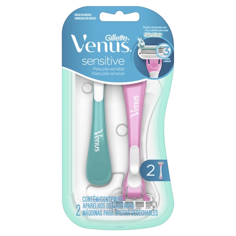 Gillette Venus Sensitive Rastrillo 3 Hojas 2 Piezas