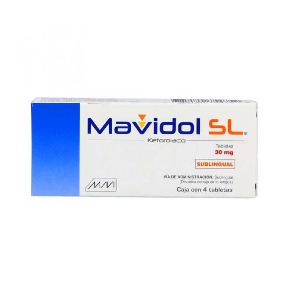Mavidol SL 30 MG Caja 4 Tabletas