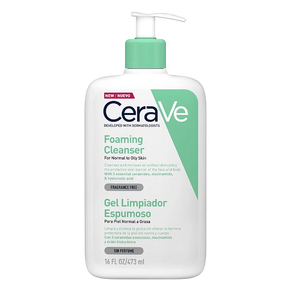 Cerave Gel Limpiador Espumoso Sin Perfume 473Ml