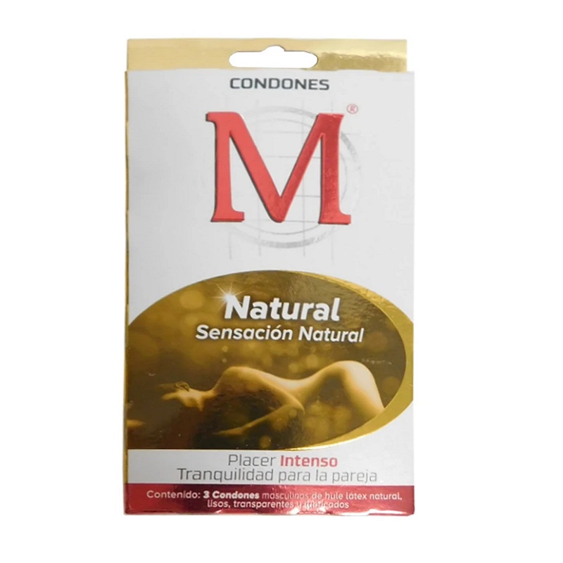 M Force Condones Natural 3 Pzas
