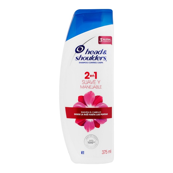 Shampoo Head & Shoulders 2 En 1 Suave Y Manejable 375Ml