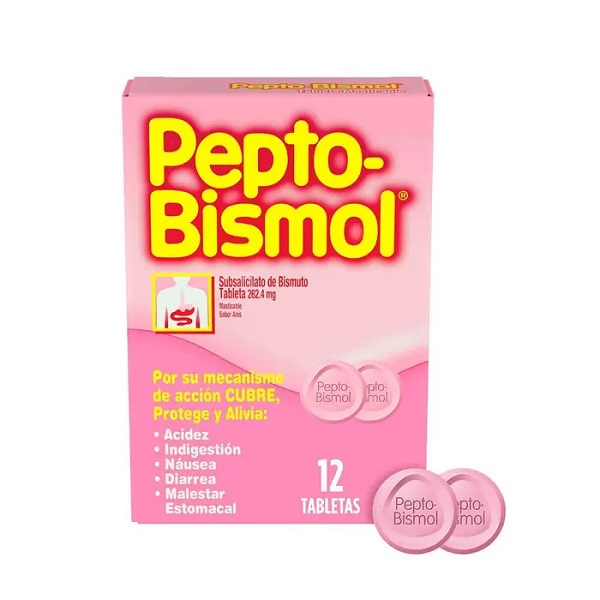 Pepto Bismol Caja 12 Tabletas