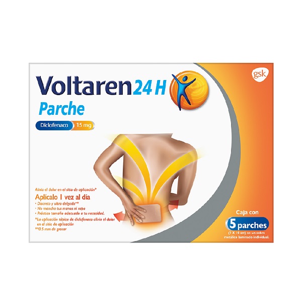 Voltaren 24H Diclofenaco 15Mg Caja 5 Parches