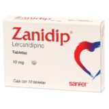 Zanidip 10 Mg Caja 10 Tabletas