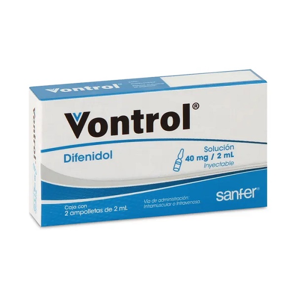 Vontrol Difenidol Caja 2 Ampolletas 2Ml