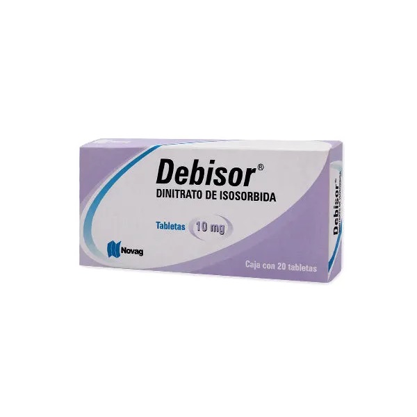 Debisor Dinitrato De Isosorbida 10Mg Caja 20 Tabletas