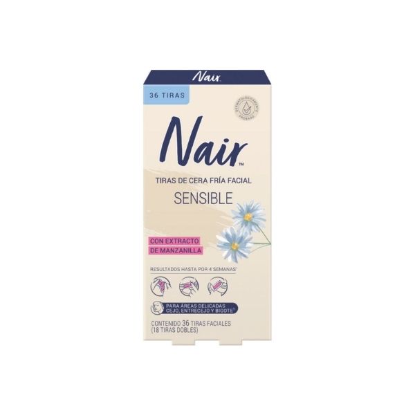 Nair Sensible Tiras Depiladoras de Cera Fría 36 Piezas