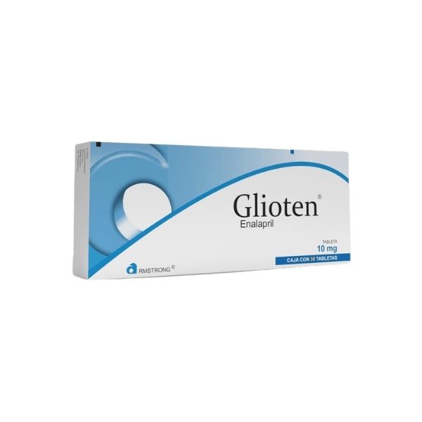 Glioten (Enalapril) 10 mg 30 Tabletas Caja
