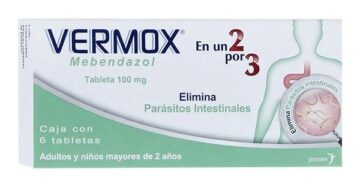 Vermox 100 MG Caja 6 Tabletas