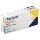 Amoebriz (Mebendazol - Quinfamida) 300/150Mg Con 2 Tabletas