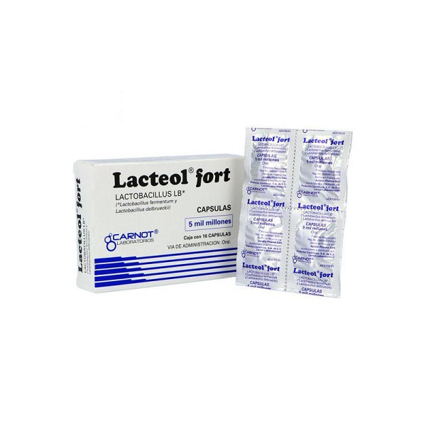 Lacteol Fort Lactobacillus Lb 170Mg Caja 16 Cápsulas
