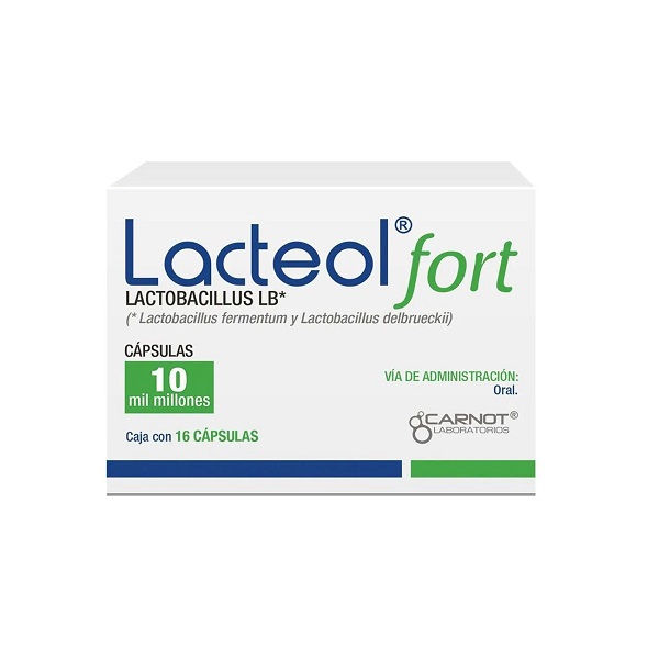 Lacteol Fort Lactobacillus Lb 340Mg Caja 16 Cápsulas