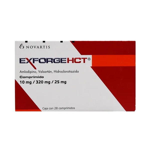 Exforge Hot Amlodipino/Valsartán/Hidroclorotiazida Caja 28 Comprimidos