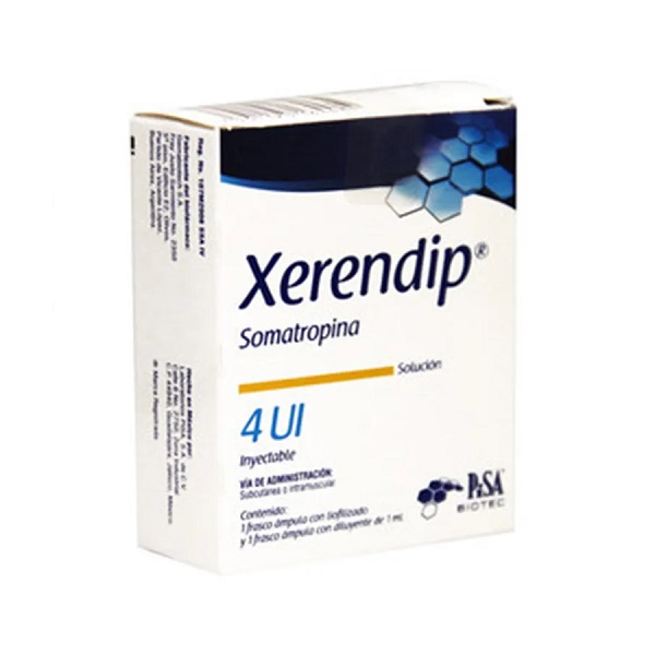 Xerendip Somatropina Solución Inyectable Frasco 4Ui