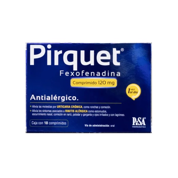 Pirquet 120 MG Caja 10 Comprimidos