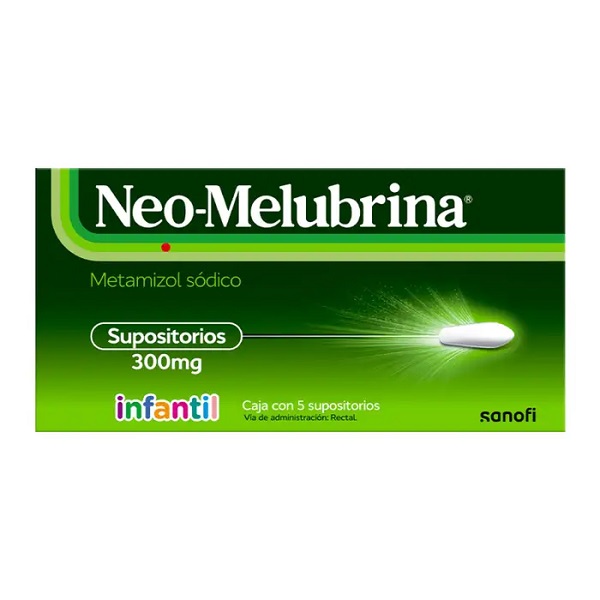 Neo-Melubrina Infantil Metamizol Sódico Caja 5 Supositorios
