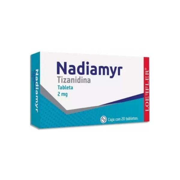Nadiamyr Tizanidina 2mg 20 Tabletas