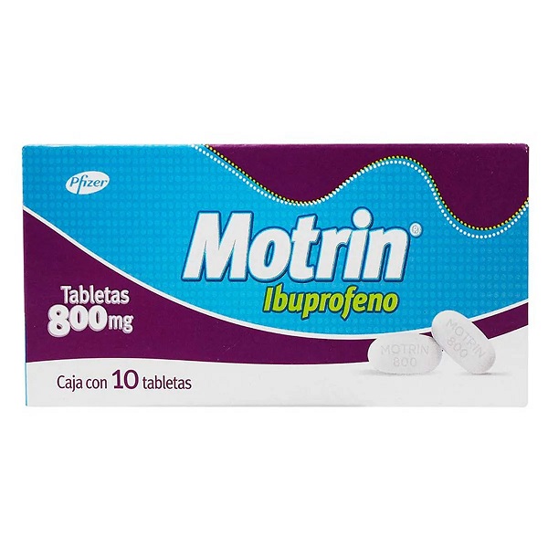 Motrin Ibuprofeno 800Mg Caja 10 Tabletas