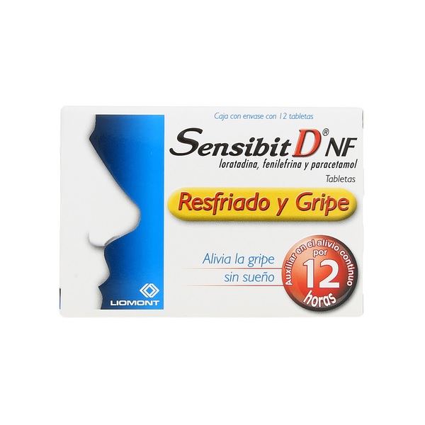 Sensibit D Nf Loratadina/Fenilefrina/Paracetamol Caja 12 Tabletas