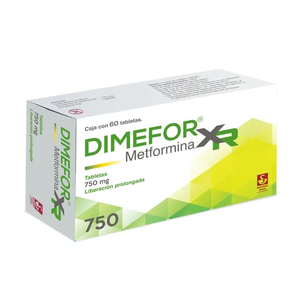 Dimefor XR 750 MG Caja 60 Tabletas