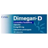 Dimegan D (Loratadina/Fenilefrina) 20 Cápsulas