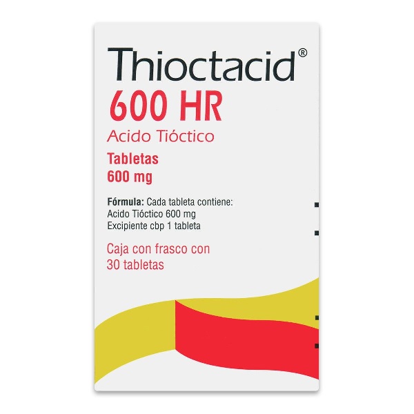 Thioctacid (Ácido Tióctico) 600Mg 30 Tabletas