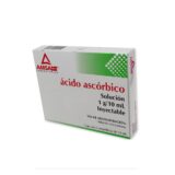 Ácido Ascórbico 10 Ml Ampolletas 6 Solución Inyectable