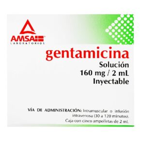 Amsa Gentamicina 160Mg Solución Inyectable 2Ml