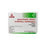 Paracetamol, Cafeina, Fenilefrina, Clorfenamina Compuesta 500/25/5/4 Mg Caja 10 Tabletas