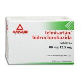 Amsa Telmisartán/Hidroclorotiazida 14 Tabletas