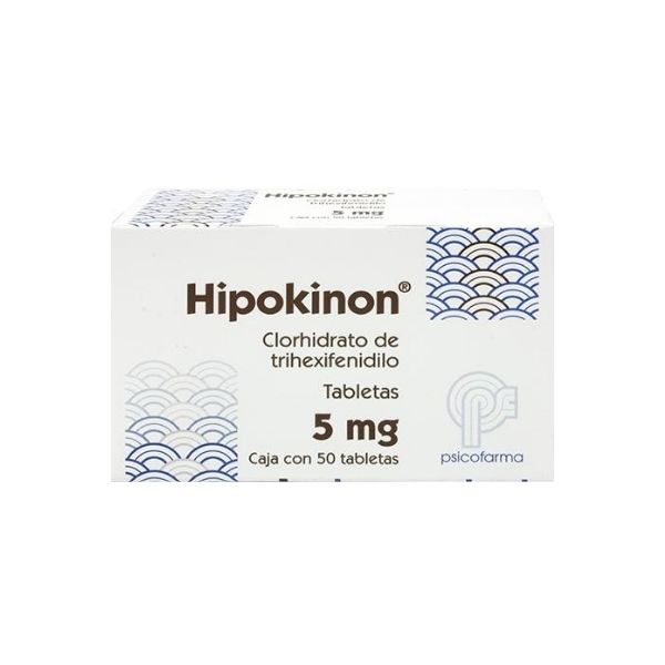 Hipokinon Trihexifenidilo 5mg 50 Tabletas