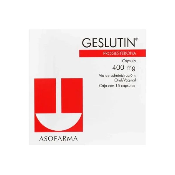 Geslutin Progesterona 400mg 15 Cápsulas