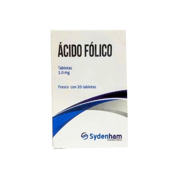 Sydenham Ácido Fólico 5Mg Frasco 20 Tabletas