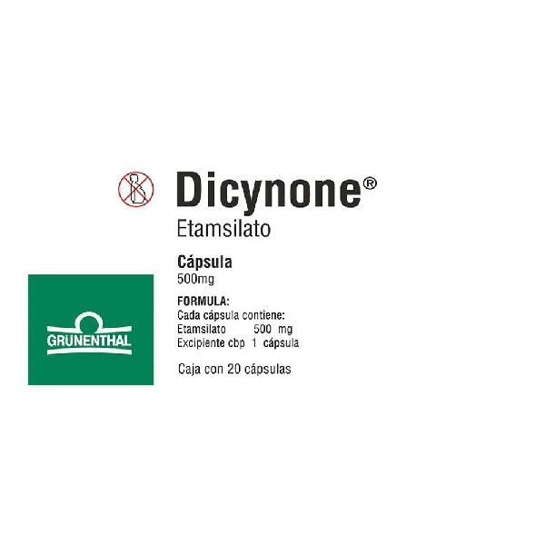 Dicynone (Etamsilato) 500Mg 20 Cápsulas