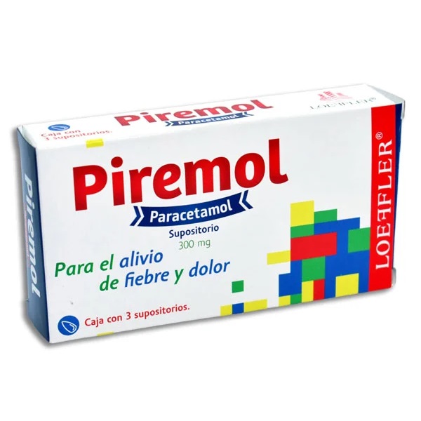 Piremol 300 MG Caja 3 Supositorios