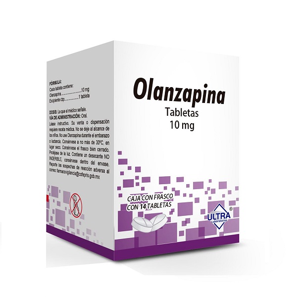 Olanzapina 10 MG Frasco 14 Tabletas