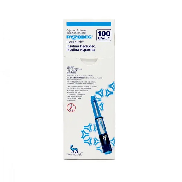 Ryzodeg 100 U Solución Inyectable 1 Pluma Precargada 3 ML
