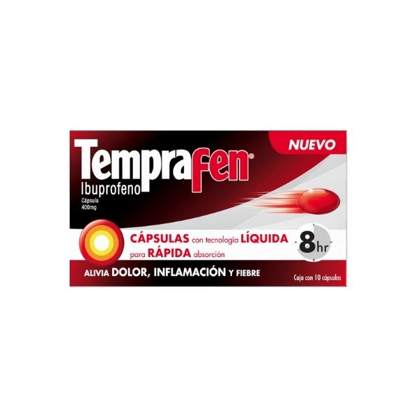 Tempra Fen Ibuprofeno 400MG Caja 10 Cápsulas