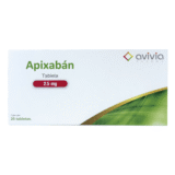 Apixabán 2.5 Mg Caja 20 Tabletas
